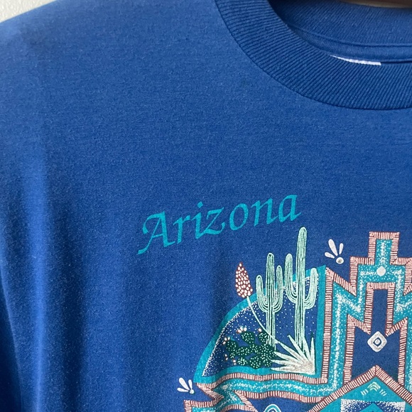 Vintage Arizona Tourist T Shirt 1990’s Cactus Southwestern Shirt - Picture 3 of 7
